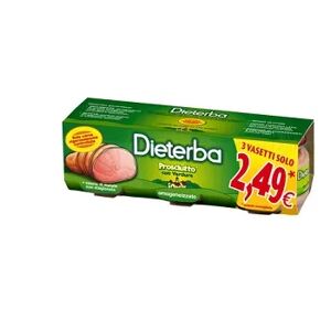 Dieterba Omogenizzato Prosciutto 3 Vasetti da 80 g