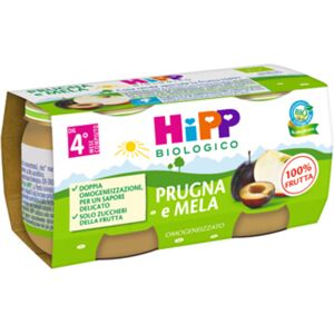 Hipp Bio Omogeneizzato Prugna/mela 2x80 Gr