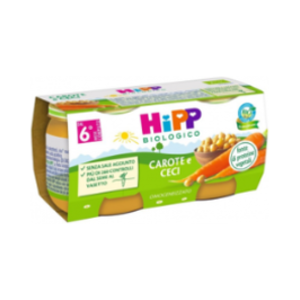 Hipp Bio Omogeneizzato Carote/ceci 2x80 Gr