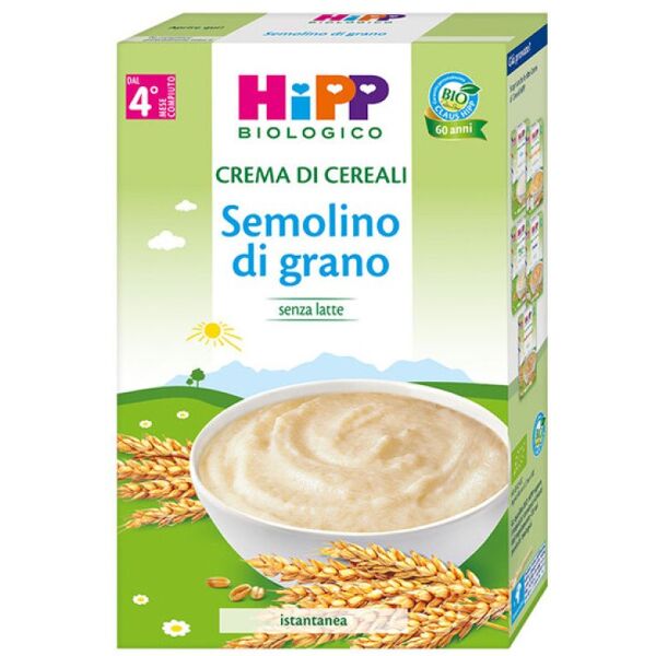 hipp italia srl crema cereali semolino di grano hipp bio 200g