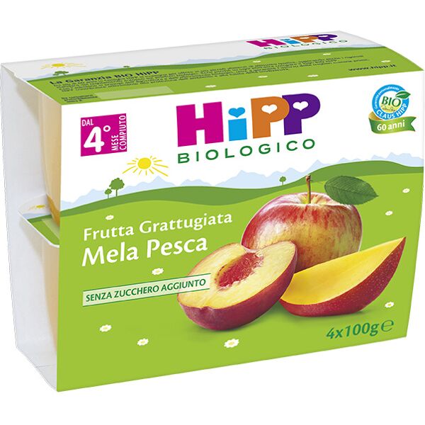 hipp italia srl hipp bio mer.mela/pesca 4x100g