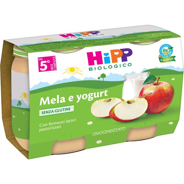 hipp italia srl omo hipp bio mela/yog.2x125g