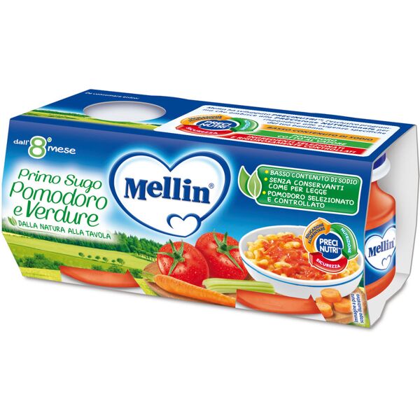 omogeneizzato mellin primo sugo pomodoro verdure 2x80g