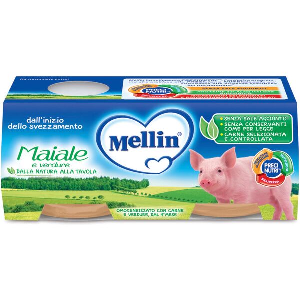 omogeneizzato mellin maiale con verdure 2x80g