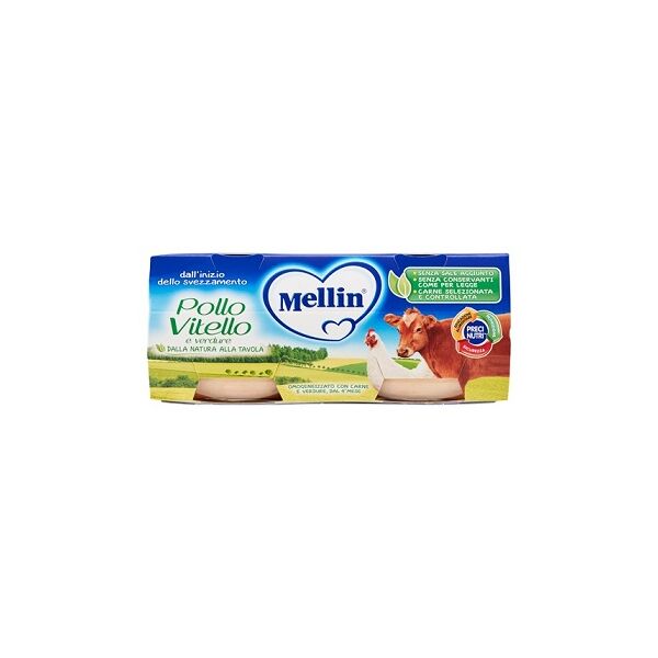 mellin omogeneizzato di pollo vitello e verdure 2 x 80 g