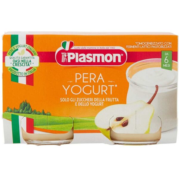 plasmon omogeneizzato yogurt/pera 120 gx2 pezzi