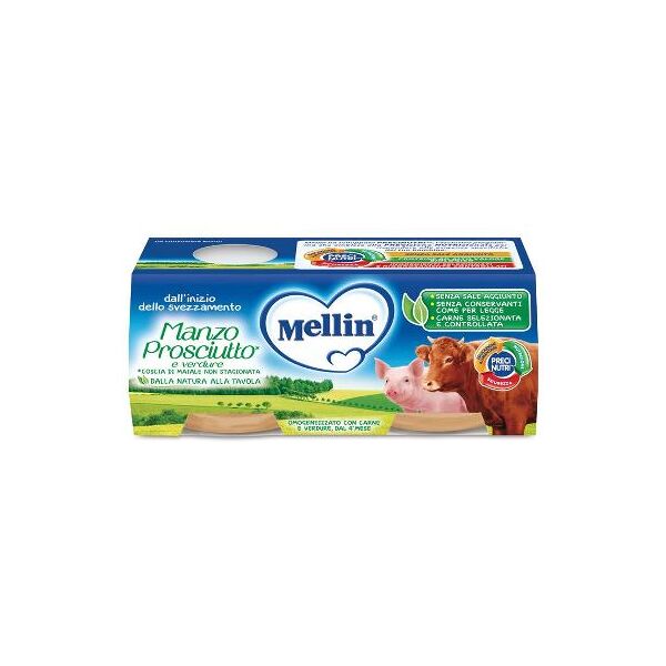 mellin omogeneizzato di manzo prosciutto e verdure 2 x 120 g