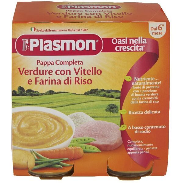 plasmon la pappa completa vitello e verdure 2 x 190 g