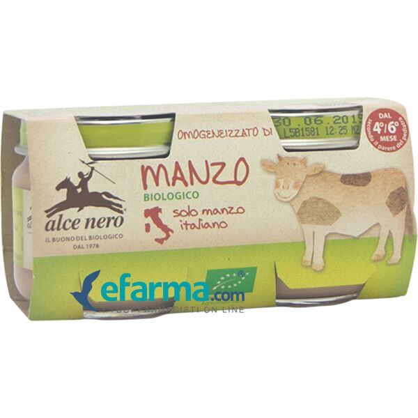 alce nero omogenizzato di manzo biologico 2x80 g