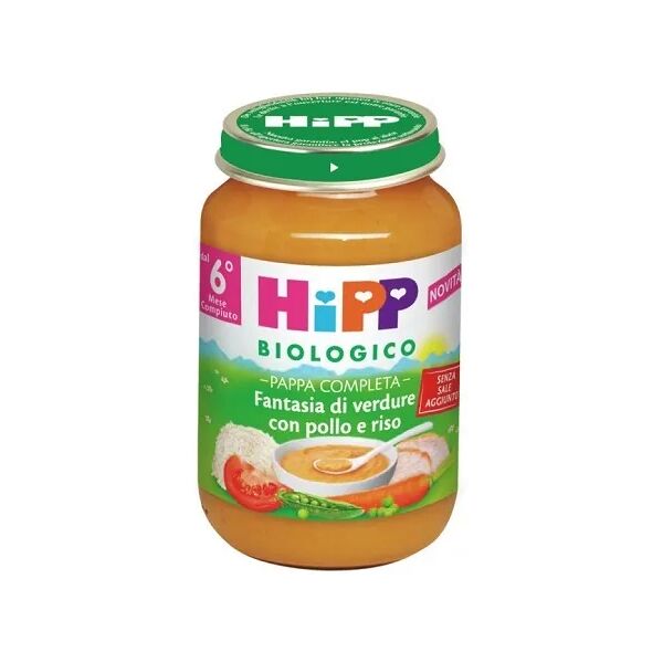 hipp fantasia di verdure pappina pronta con pollo e riso 190 g