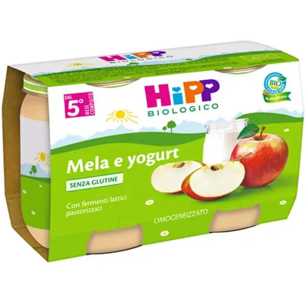 hipp biologico omogeneizzato merenda mela e yogurt 2 x125 g