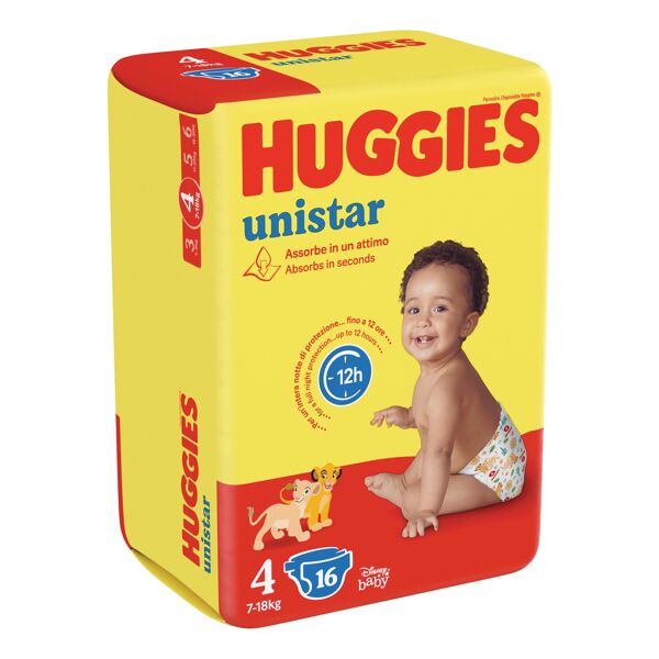 kimberly clark italia huggies unistar base taglia 4 16 pezzi