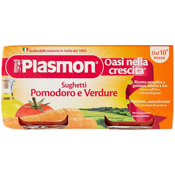 plasmon sughetti pomodoro e verdure 100% naturale dal 10° mese 160 grammi