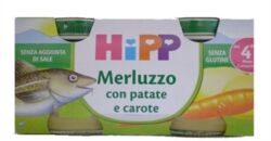 HiPP Bio Omogeneizzato Merluzzo Con Patate E Carote  2 X 80 g