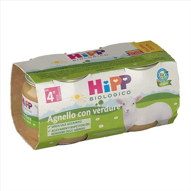HiPP Omogeneizzato Agnello Con Verdure 2 X 80 g