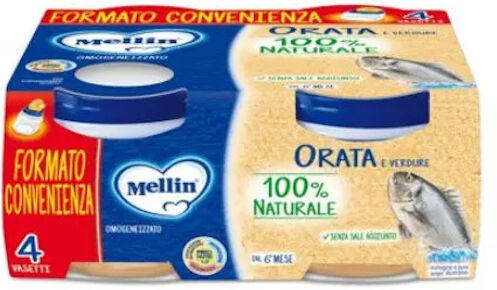 Mellin Omogeneizzato Orata/verdure 4x80g 6mesi+