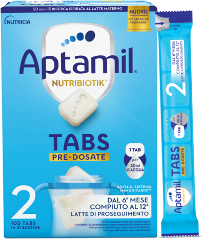 Danone Nutricia Spa Soc.Ben. Aptamil Nutribiotik 2 Tabs Pre-Dosate Latte Di Proseguimento 6m+ 21 Tabs