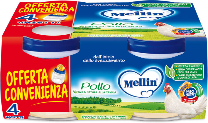 Danone Nutricia Spa Soc.Ben. Mellin Omogeneizzato Pollo 4x80g