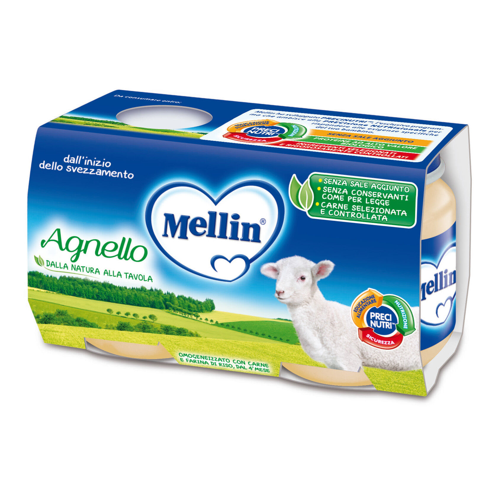 Omogeneizzato Mellin Agnello 2x120g