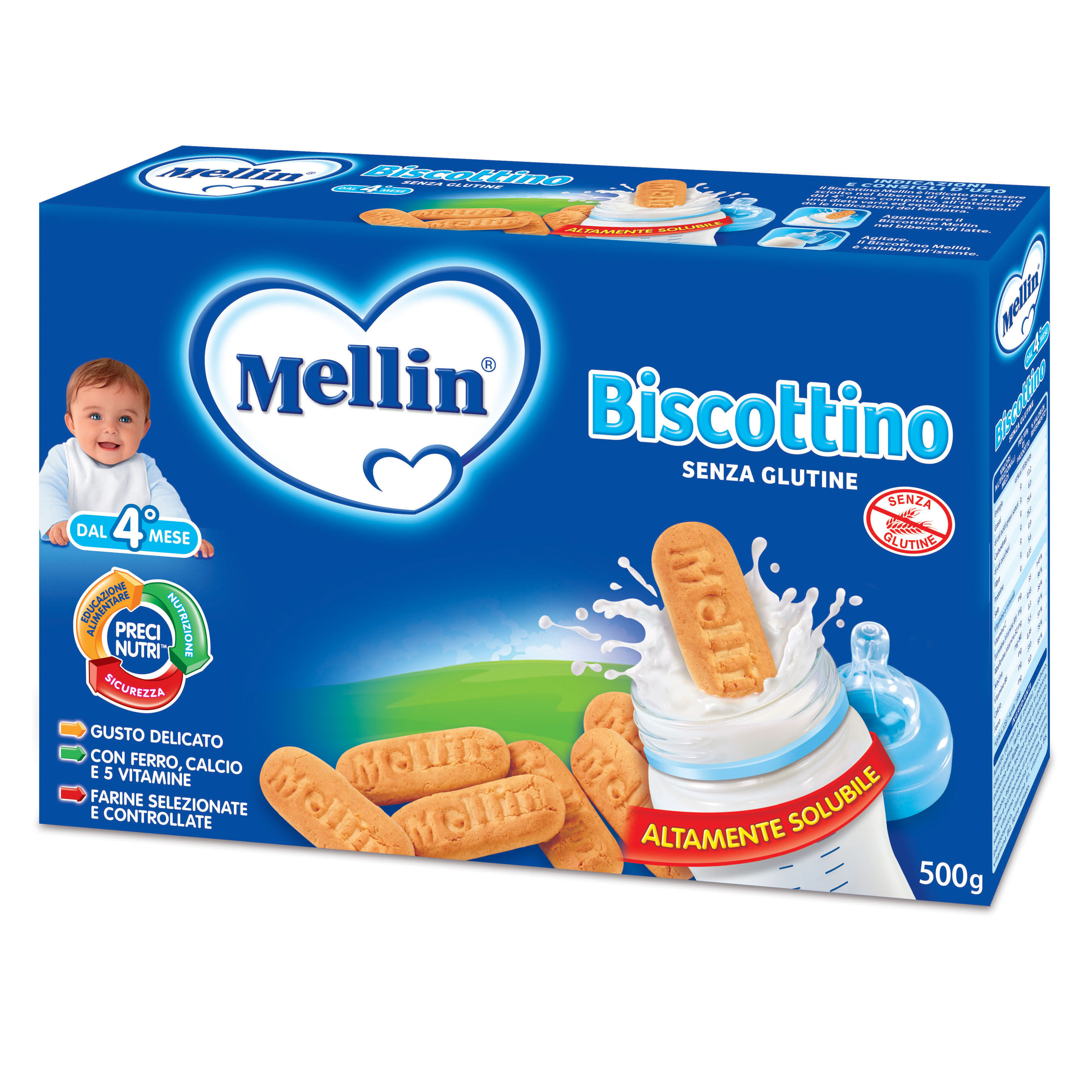 Danone Nutricia Spa Soc.Ben. Mellin Biscottino Senza Glutine 500g