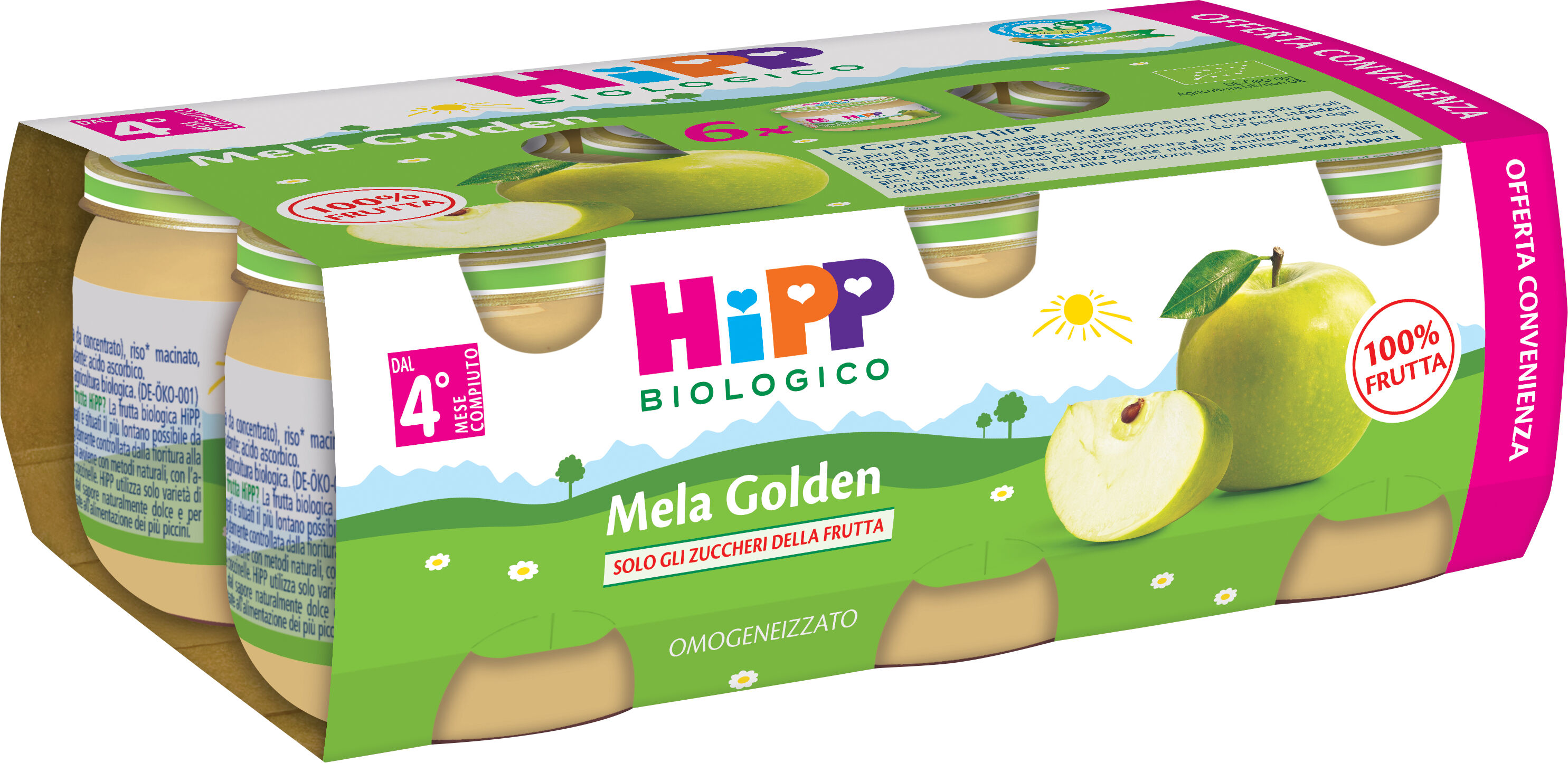 Hipp Italia Srl Omo Hipp Bio Mela Golden*6x80g