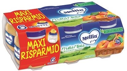 Mellin Omogeneizzato Frutta Mista 100 G 6 Pezzi