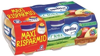 Mellin Spa Mellin Omogeneizzato Mela 100 G 6 Pezzi