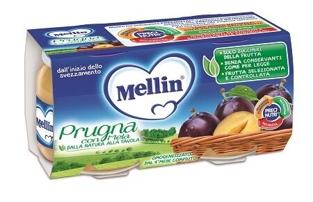 Mellin Omogeneizzato Prugna Mela 100 G 2 Pezzi