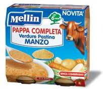 Mellin Pappa Completa Manzo 250 G 2 Pezzi