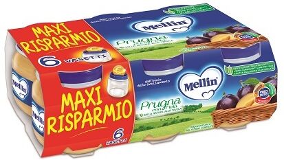 Mellin Omogeneizzato Prugna Mela 100 G 6 Pezzi