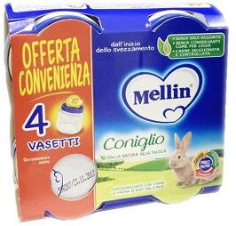 Mellin Spa Mellin Omogeneizzato Coniglio 4x80 G