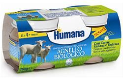 Humana Italia Spa Humana Omogeneizzato Con Carne Di Agnello Biologico 2x80g