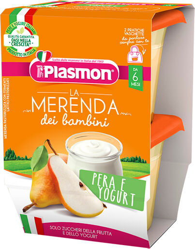 Plasmon (Heinz Italia Spa) Plasmon La Merenda Dei Bambini Sapori Di Natura Pera Yogurt Asettico 2 X 120 G