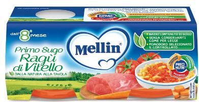 Mellin Primosugo Ragu' Di Vitello 2 Vasetti Da 80 G