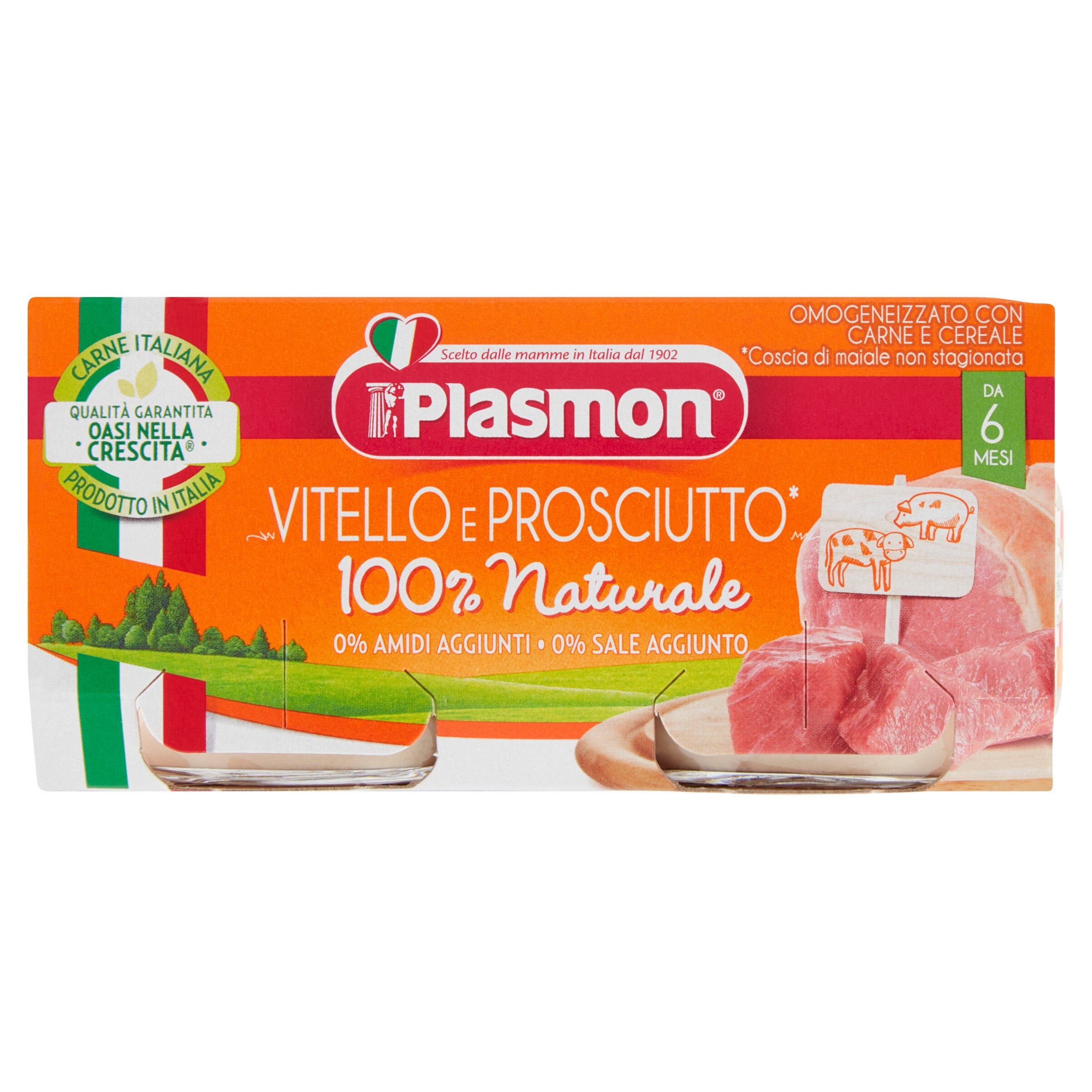 Plasmon Omogeneizzato Vitello E Prosciutto 2 Vasetti Da 80 G