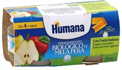 Humana Omogeneizzato Biologico Mela Pera 2x100 g