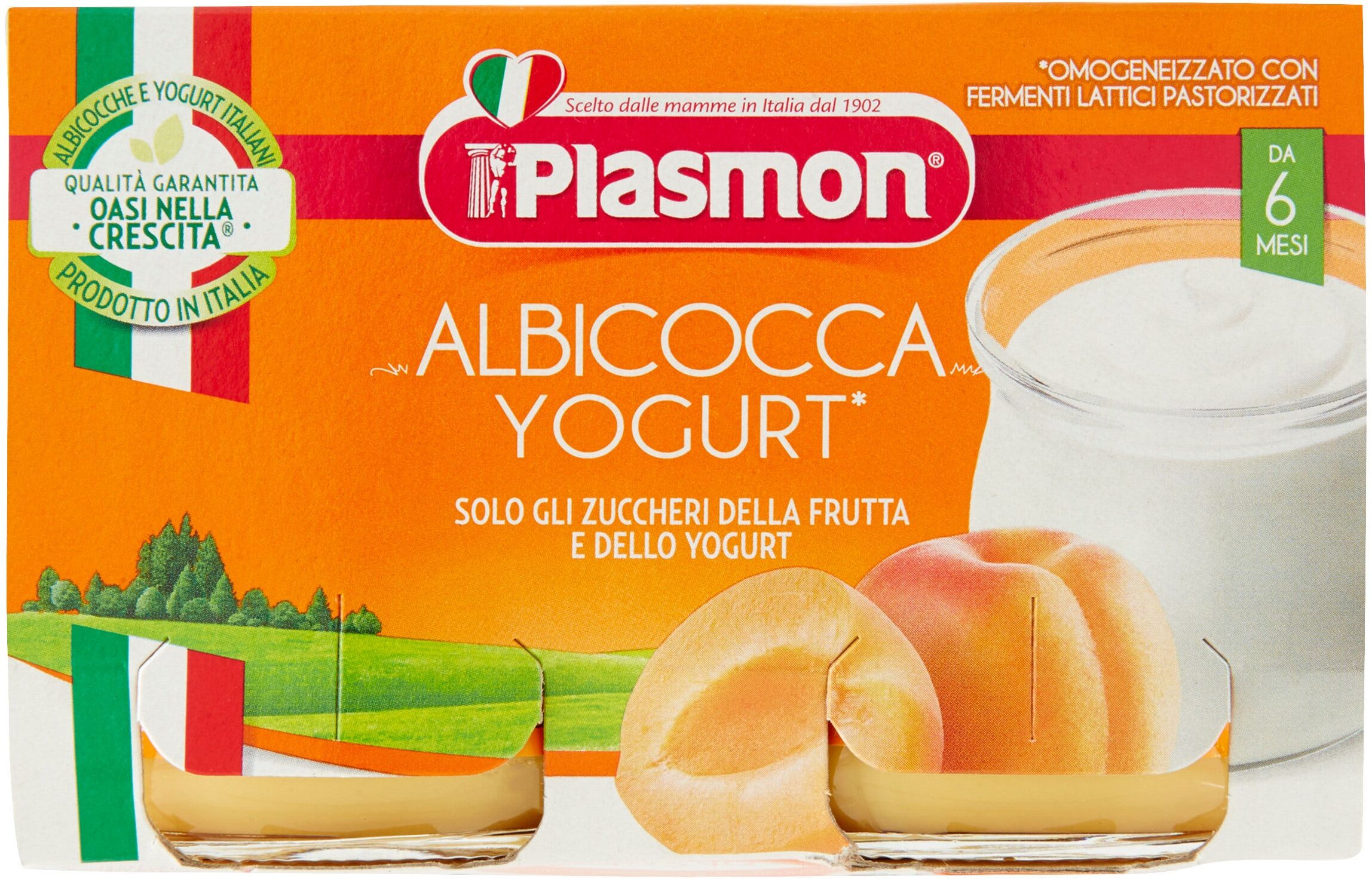 Plasmon Omogeneizzato Yogurt/Albicocca 120Gx2 Pezzi