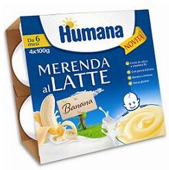 Humana Merenda al Latte Gusto Banana 4x100 g