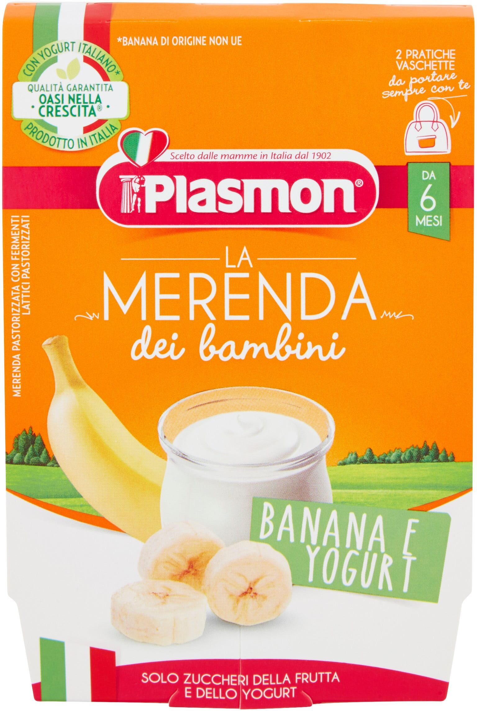 Plasmon La Merenda dei Bambini Banana e Yogurt 2x120 g