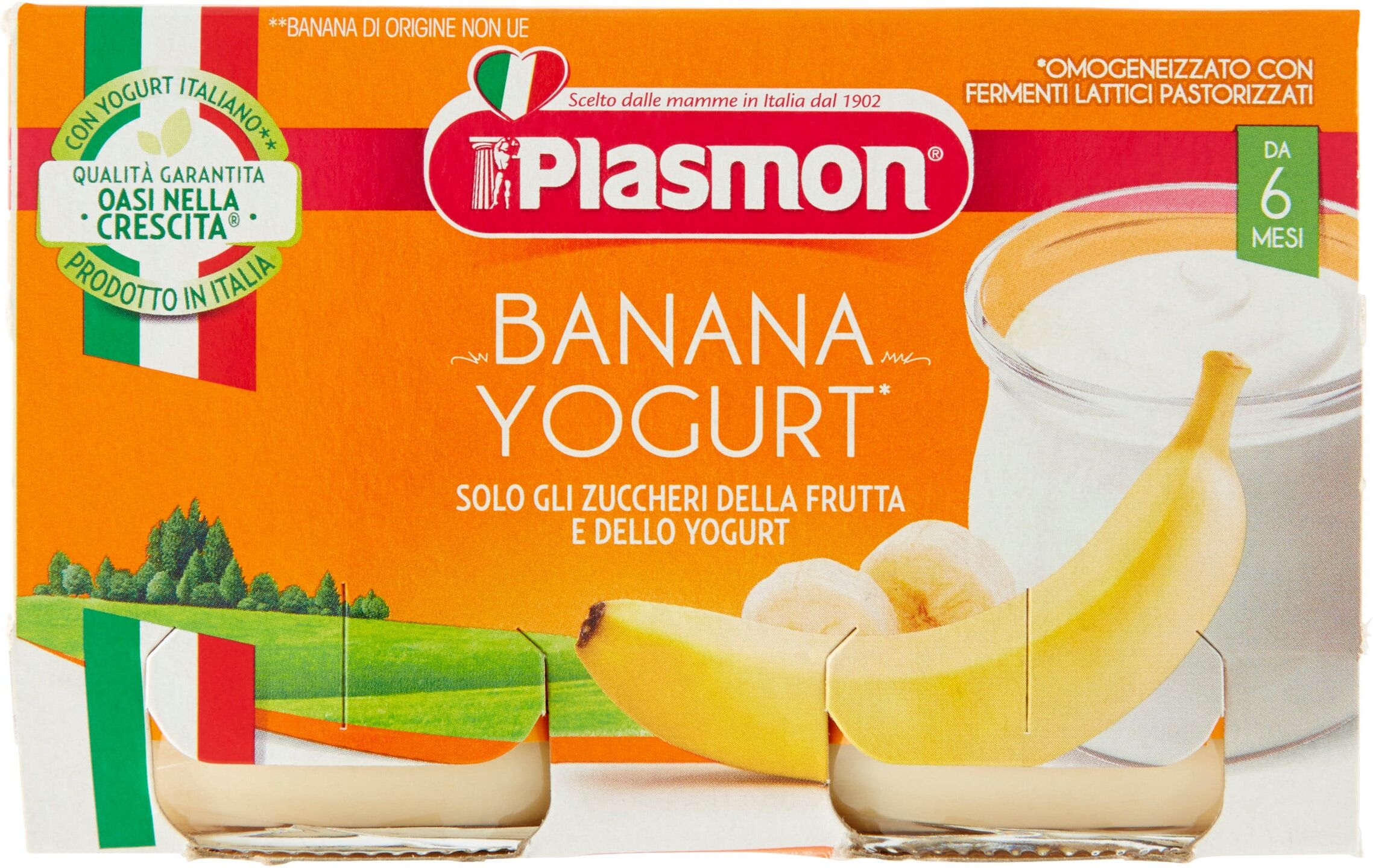 Plasmon Omogeneizzato Yogurt/Banana 120 gx2 Pezzi