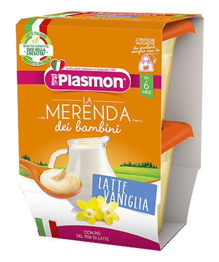 Plasmon La Merenda Bambini Latte e Vaniglia 2 x 120 g