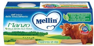 Mellin OMOGENEIZZATO Di Manzo 2 X 80 G