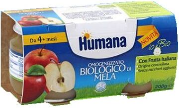 Humana Omogeneizzato Biologico Mela 2x100 g