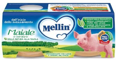 Mellin OMOGENEIZZATO Maiale Con Verdure 2 X 80 G