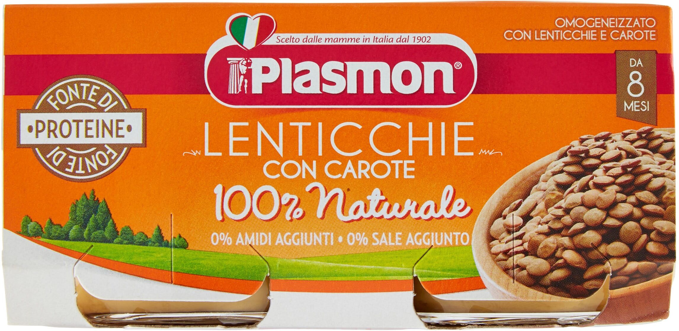 Plasmon Omogeneizzati Lenticchie 2X80 g