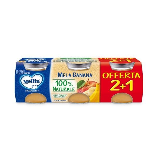 Mellin Omogeneizzato Mela Banana 3 x 100 g