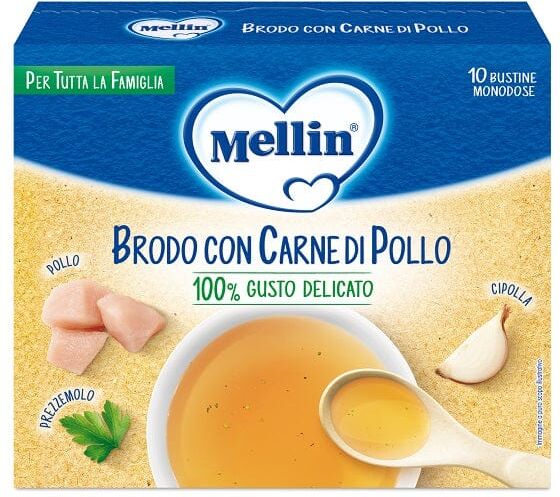 Mellin Brodo Con Carne Di Pollo 10 Bustine