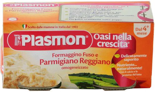 PLASMON Omogeneizzato Formaggino Fuso Con Parmigiano Reggiano 2x80g