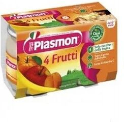 PLASMON Omogeneizzato 4 Frutti 2x104 g