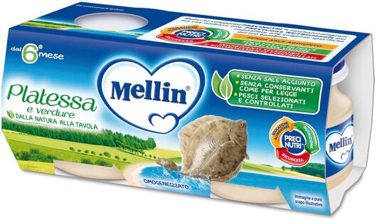 Mellin Omogeneizzato Platessa 2 Vasetti 80 g